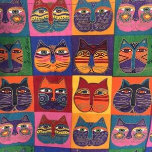 LAUREL BURCH Estate Cat Print Tote Bag